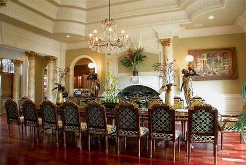 Dining Room — $6.9 Million Fabulous Mediterranean Estate in Atlanta, Georgia