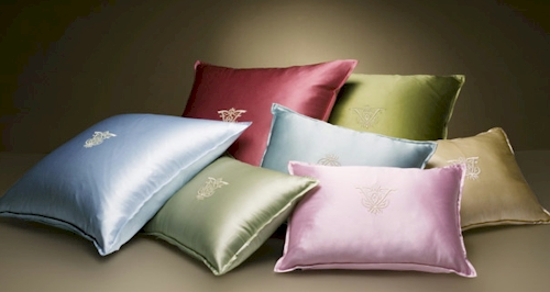 Bright Silk Pillows From Frette
