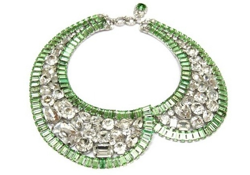 House of Lavande - Robert Sorrell Green Scallop Necklace