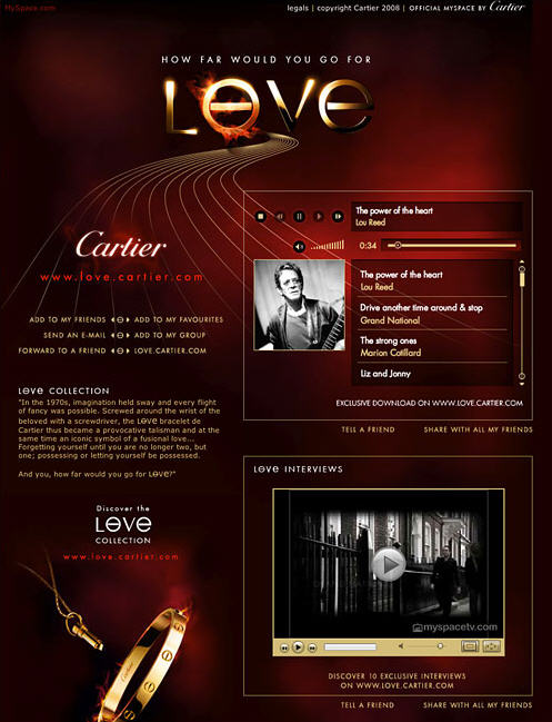 Cartier Myspace Page