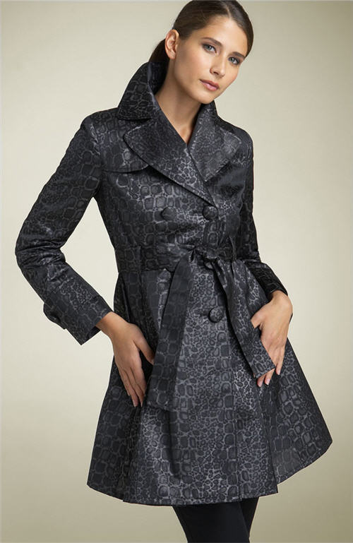 Helene Berman Croc Print Trench Coat