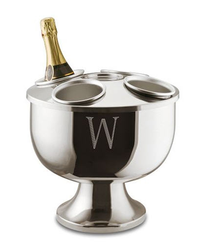 Williams-Sonoma Monogrammed Stainless Steel Champagne Bucket