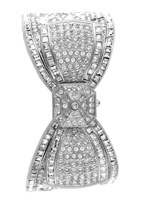 Badgley Mischka ‘Clara’ Swarovski Crystal Bow Watch