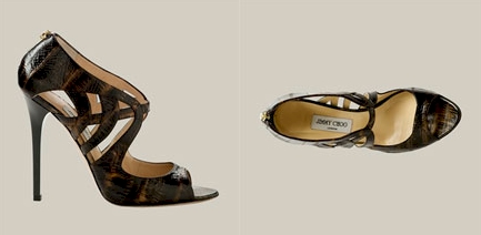 Jimmy Choo ‘Prosper’ Cutout Painted Eelskin Pump