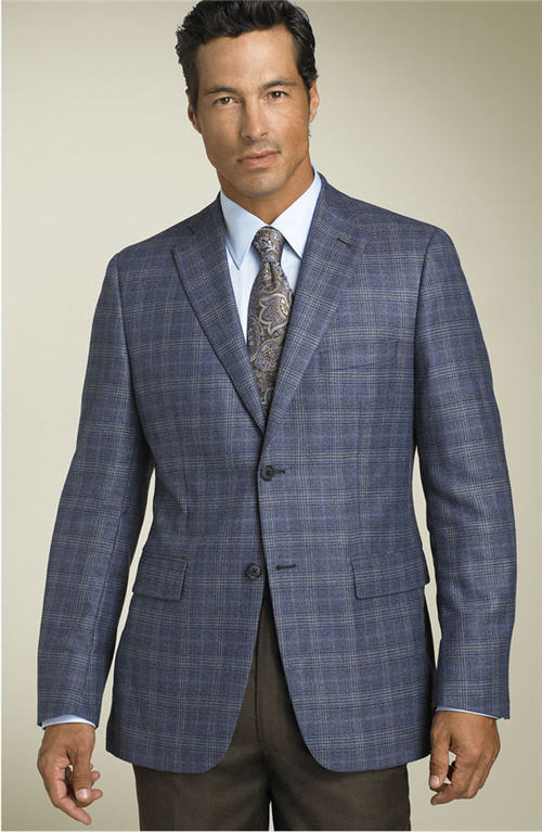 John W. Nordstrom Plaid Cashmere Sportcoat
