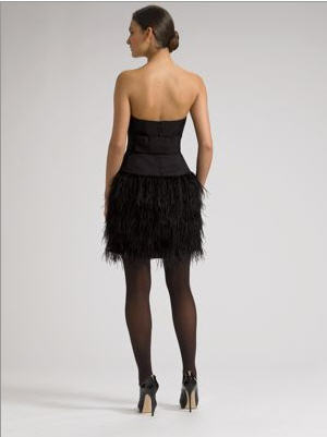 Milly Ostrich Fringe Dress