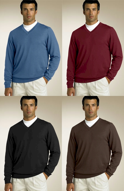 Tiger Woods Golf Apparel Washable Wool Sweater