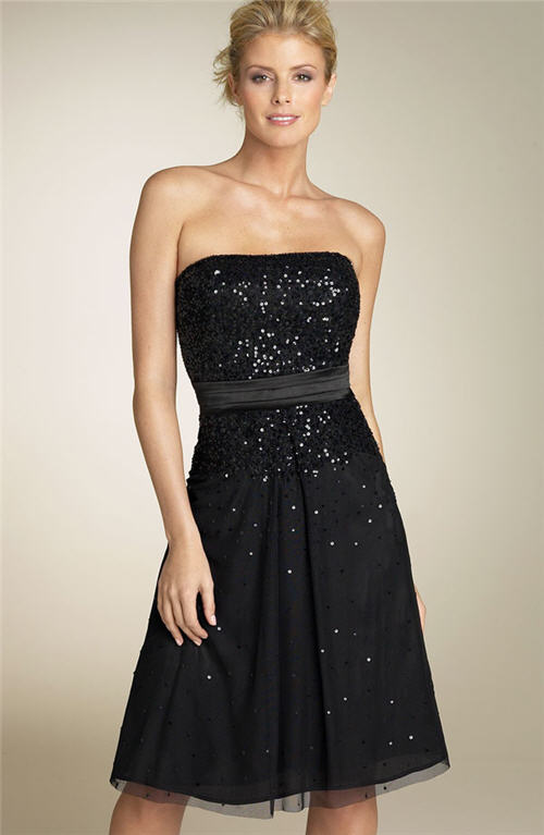 strapless party dress