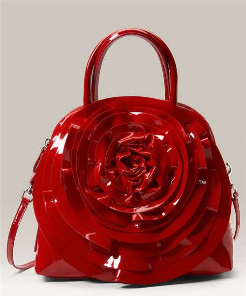 Valentino Petale Patent Leather Satchel : handbag chic womens bags designer clothing