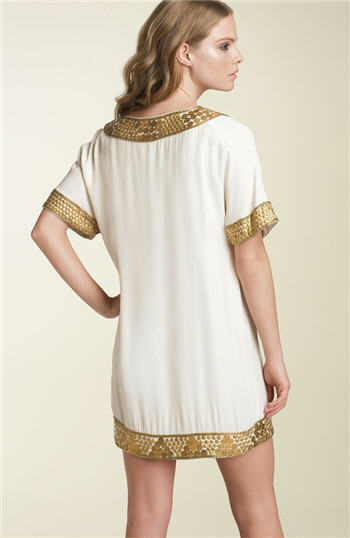 Exotic Excess Haute Hippie Embellished Silk Tunic Dress