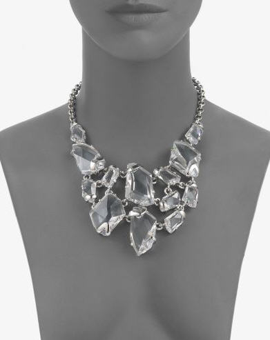 Kenneth Jay Lane Faceted Crystal Bib Necklace - Exotic Excess