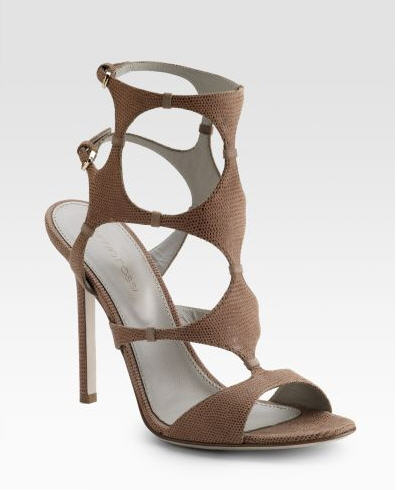 Sergio Rossi Stamp Cut-Out Sandals