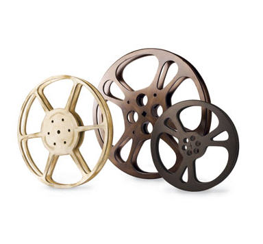 reels of film. These oversized film reels are