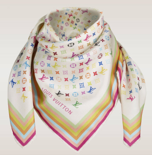 Louis Vuitton Monogram Multicolor Silk Square Scarf