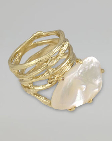 Kendra Scott Mother-of-Pearl Cora Coil Ring