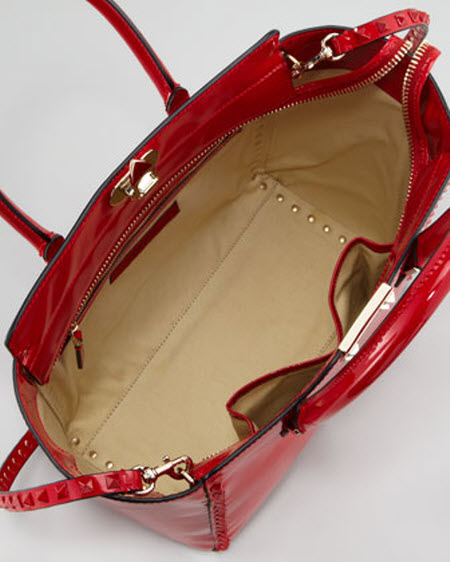 Valentino Punkouture Studded Patent Tote Bag 3