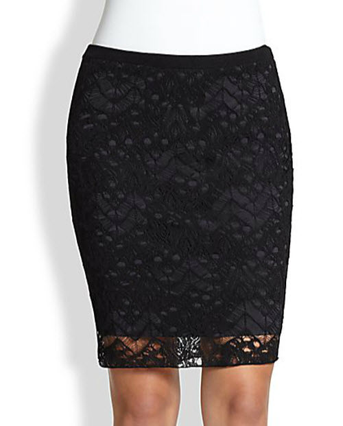 Eileen Fisher Lace Pencil Skirt