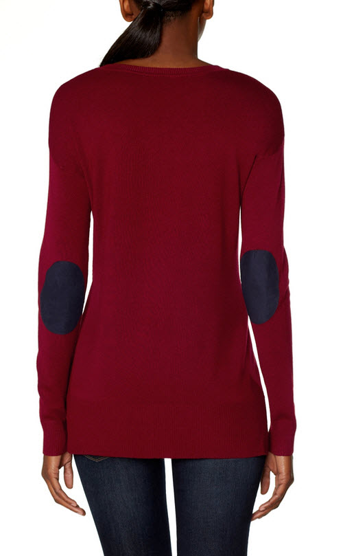Elbow Patch V-Neck Sweater 5