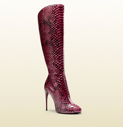 Gucci Kim Python Knee Boot