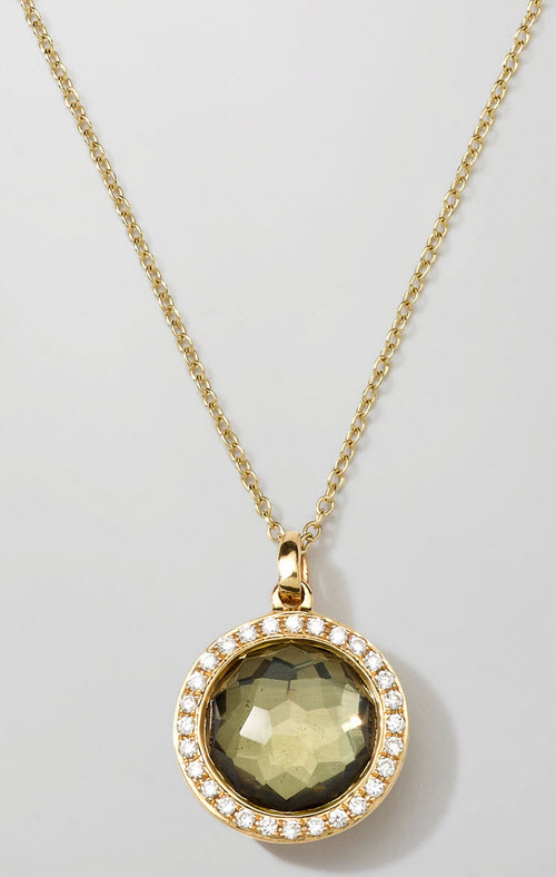Ippolita 18K Gold Rock Candy Mini Lollipop Necklace in Pyrite & Diamonds