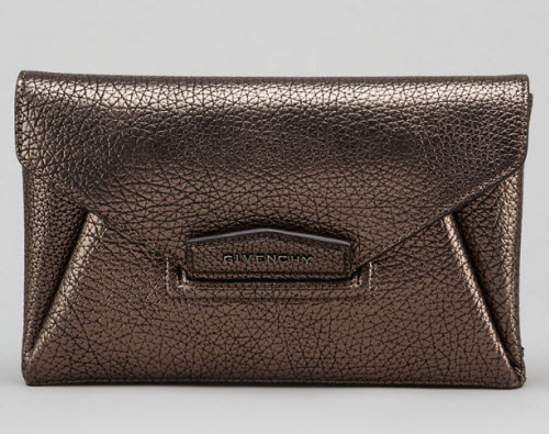 Givenchy Antigona Small Metallic Envelope Clutch Bag