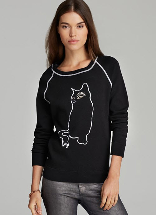 Marc By Marc Jacobs Animal Intarsia Rue Cat Sweatshirt