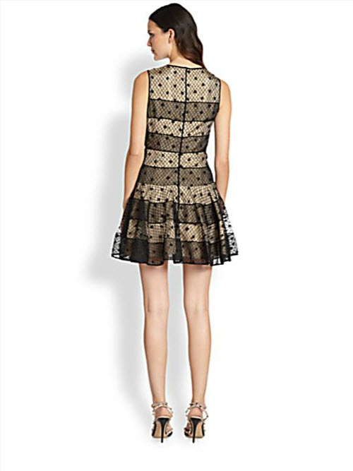 RED Valentino Polka-Dot-Embroidered Dress 3