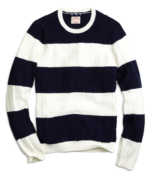 Brooks Brothers Bold Stripe Crewneck Sweater 2