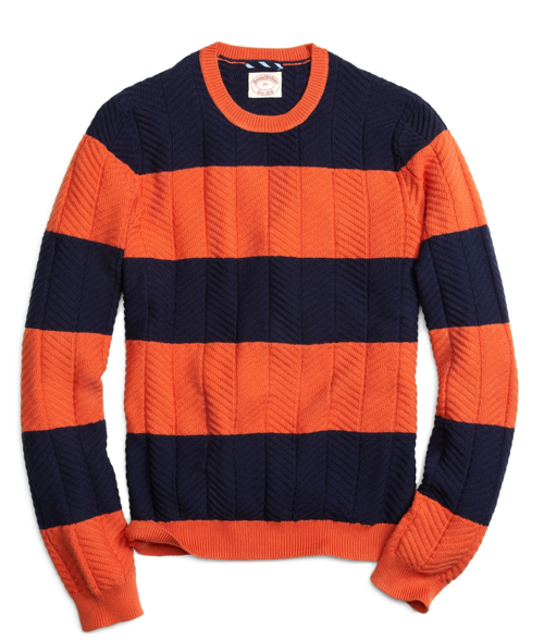 Brooks Brothers Bold Stripe Crewneck Sweater