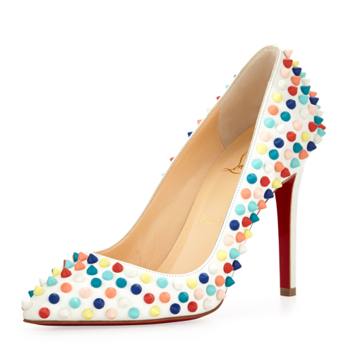 Christian Louboutin Pigalle Spikes Red Sole Pump