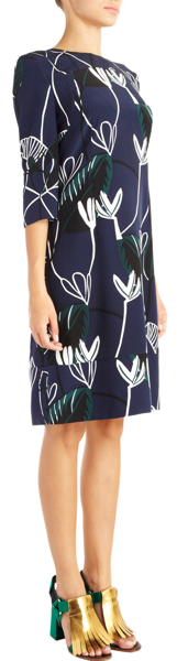 Marni Foliage Print A-Line Dress 3