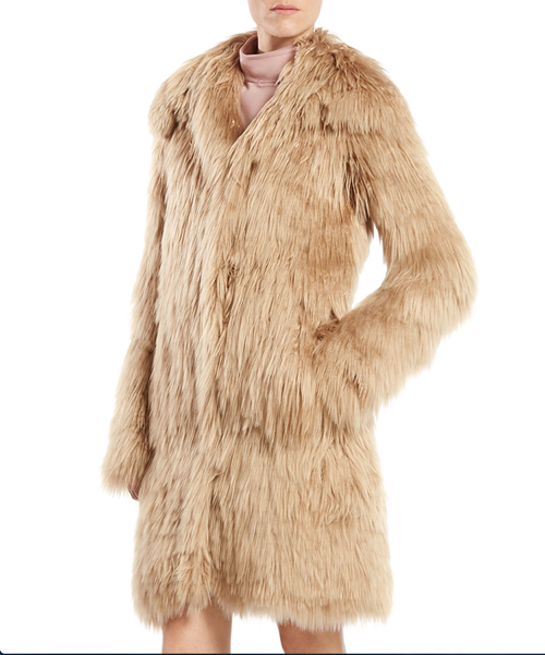Gucci Single Breasted Alpaca Fur Jacket
