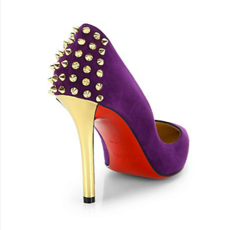 Christian Louboutin Studded Suede Pumps 2