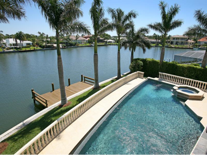 $4.6 Million Custom Waterfront Estate in Naples, Florida - Pool and Waterway