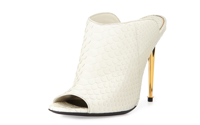 TOM FORD Open-Toe Python Mule