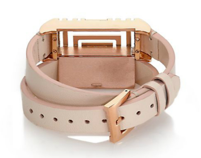 Tory Burch For Fitbit Leather Double-Wrap Bracelet 4