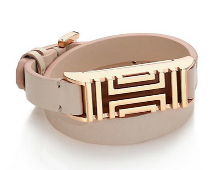 Tory Burch For Fitbit Leather Double-Wrap Bracelet