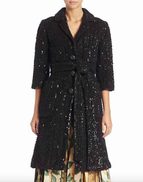 Marc Jacobs Sequined Tweed Coat