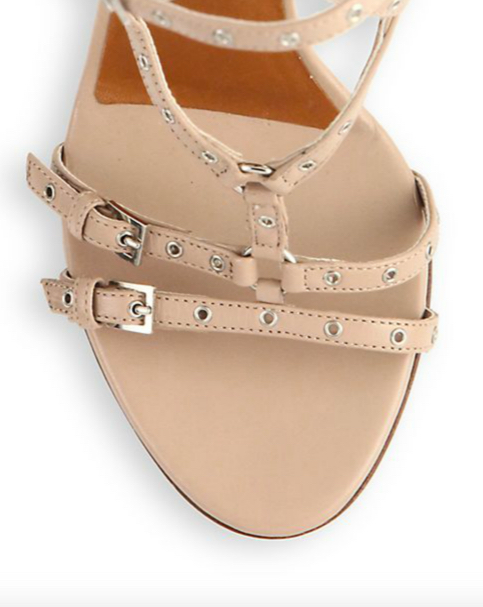 Valentino Lovelatch Grommeted Leather Sandals 3
