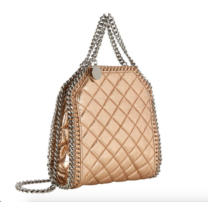 Stella McCartney Falabella Tiny Quilted Metallic Tote 2