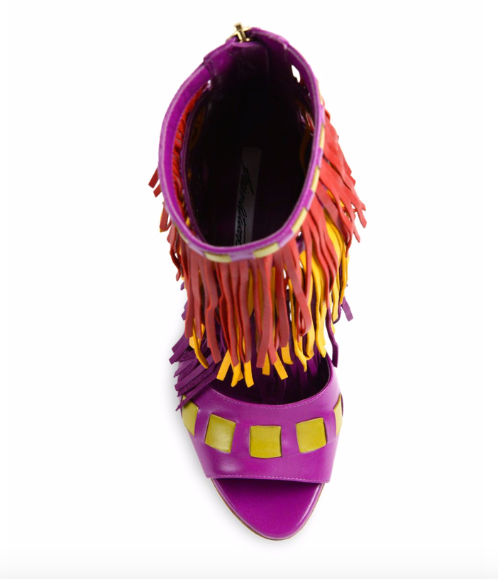 Brian Atwood Abby Fringed Leather Sandals 4