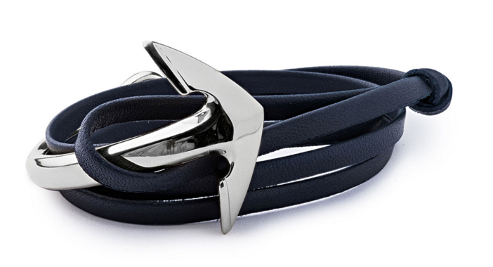 Miansai Men's Anchor Half-Cuff Leather Bracelet
