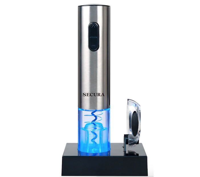 Secura Stainless Steel Electric Wine Opener and Foil Cutter