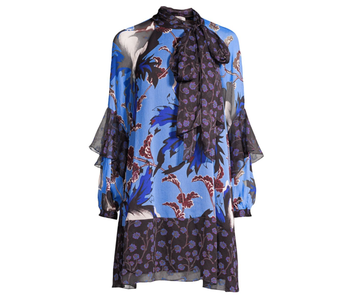 Diane von Furstenberg Effie Floral Silk Shift Dress
