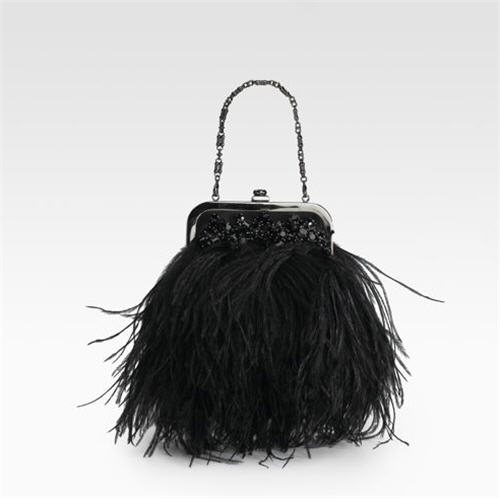 Mary Norton Ginny Feather Frame Clutch - Exotic Excess