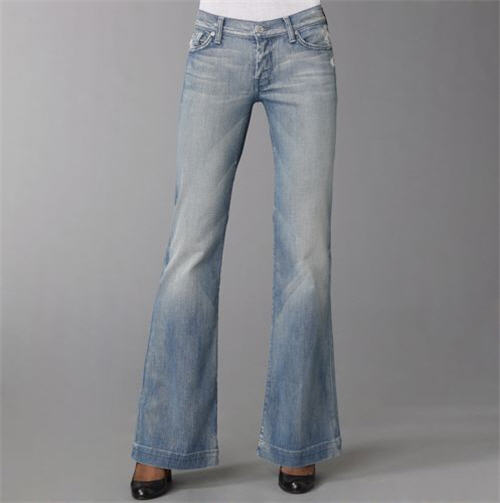 7 For All Mankind Dojo Crystal Wide-Leg Jeans - Exotic Excess