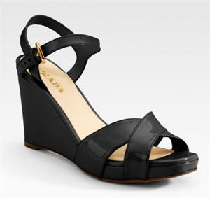 Shoe of the Day: Prada Patent Wedge Sandals - Exotic Excess