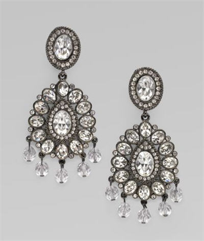 Kenneth Jay Lane Crystal Chandelier Earrings - Exotic Excess