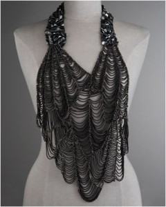 Vera Wang Jet Bead Net Necklace - Exotic Excess