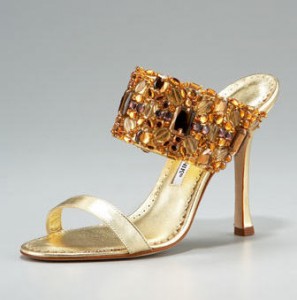 manolo blahnik crystal slides